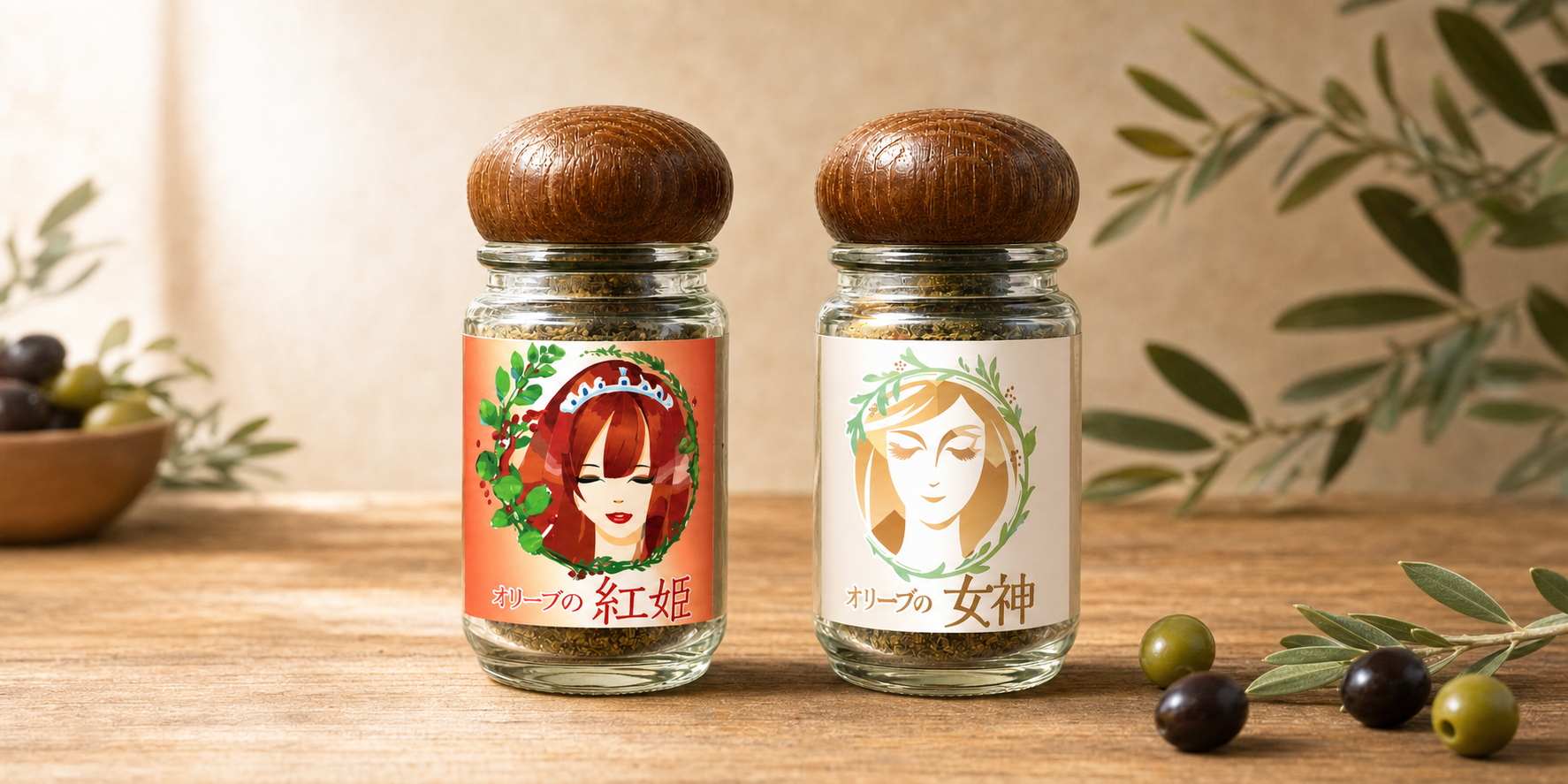 オリーブの紅姫とオリーブの女神の2本セット